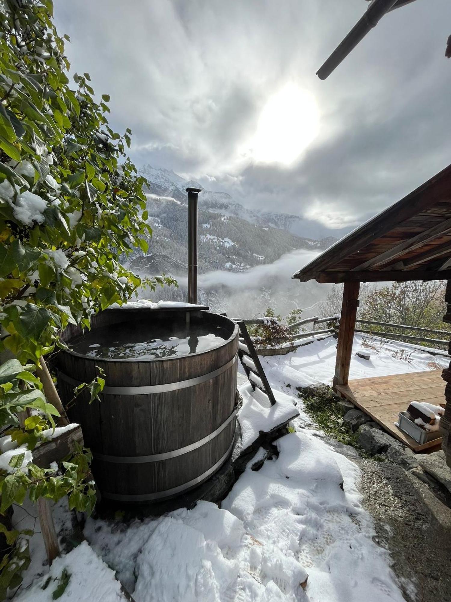 Villa Chalet La Paz With Hotpot And Sauna à Törbel Extérieur photo
